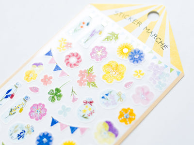 Sticker Marche -Pressed flower craft-