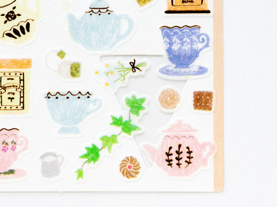MIDORI Sticker Marche "English Tea Ceremoy", cup and saucer,  Japanese Masking Sticker by DESIGNPHIL