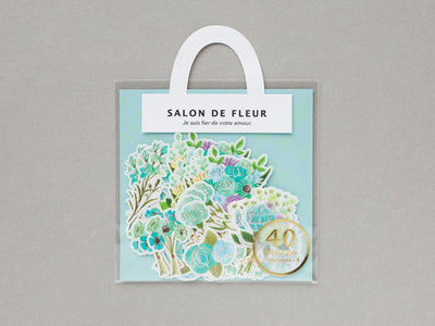Flower die-cut stickers -SALON DE FLEUR "blue" -