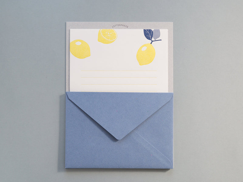Letter Press Letter set -lemon-
