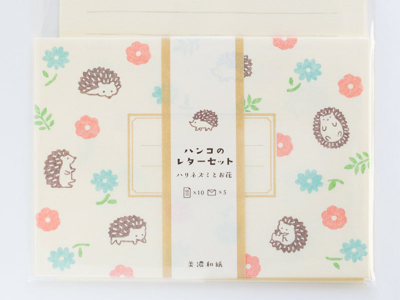 Stamp washi letter set -Hedgehog-