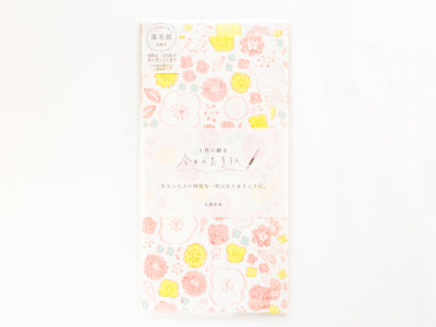 Japanese style washi letter set -little pink flowers-