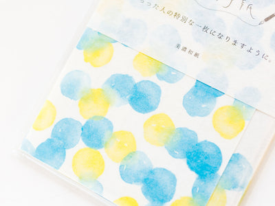 Japanese style washi letter set -drops of water-