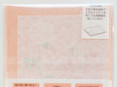 Japanese style washi letter set -little birds and roses-