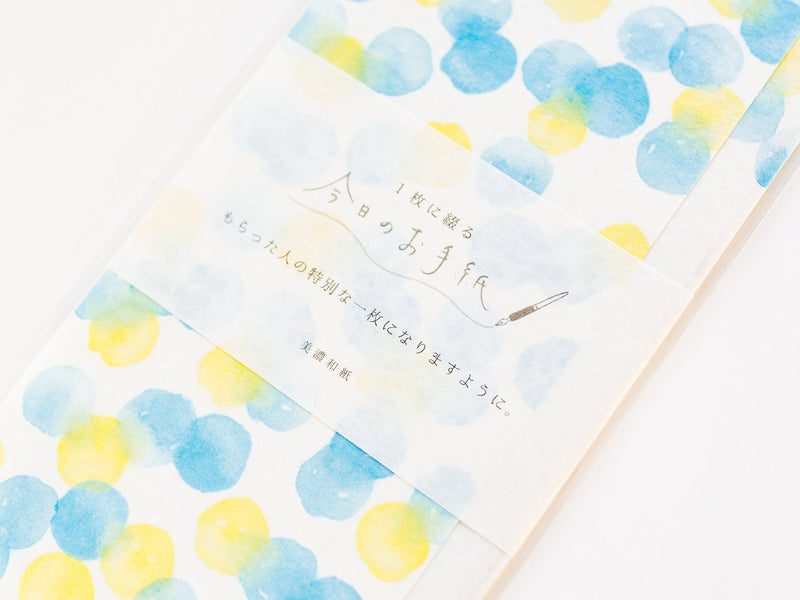 Japanese style washi letter set -drops of water-