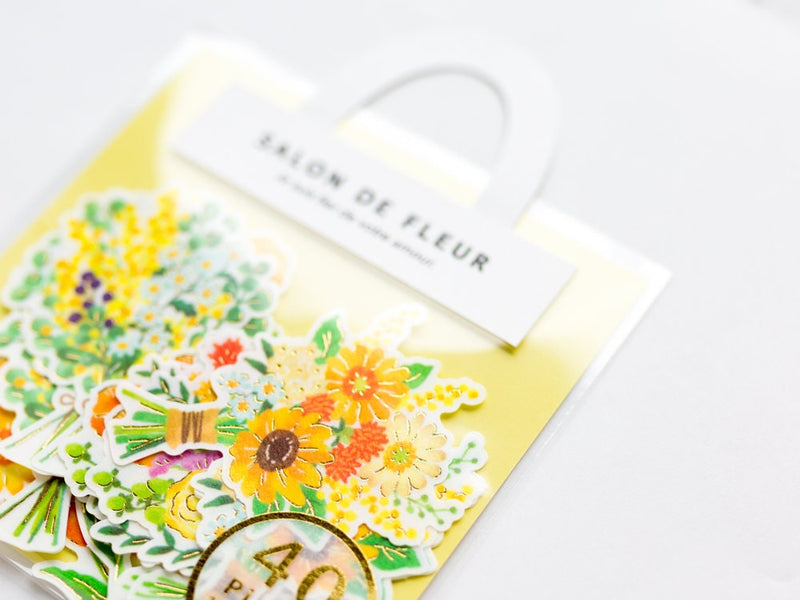 Flower die-cut stickers -SALON DE FLEUR "sunflower"-