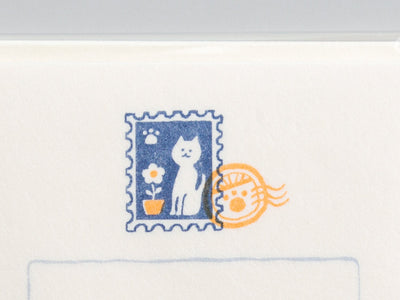 Washi mini letter set  -Cat postal stamp-