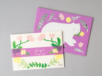 Japanese Writing Letter Set -Night- by Hiiragi Yuka/ Mino Washi / cozyca products/ Japanese washi paper letter set /made in Japan