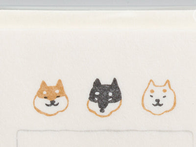Washi mini letter set -shiba dogs-