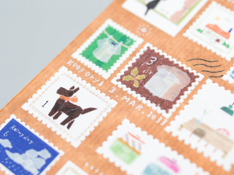 Washi sticker -postage stamp-