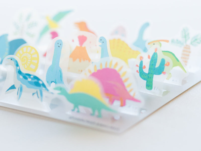 Pop-Up die-cut clear stickers - POP008 dinosaur -