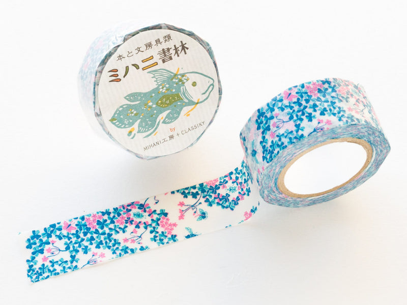 classiky washi tape -Oxalis blue-