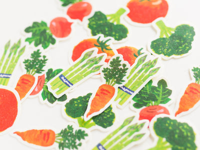 Washi flake stickers -vegetable-