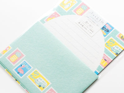 Washi letter set -Summer postage stamp-