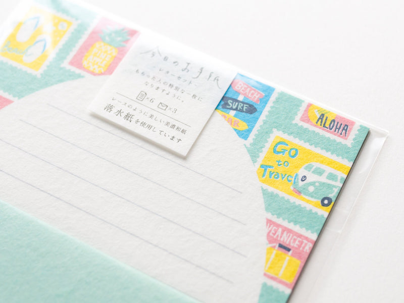 Washi letter set -Summer postage stamp-