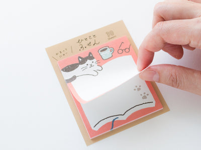 Sticky Notes -bothering cat-