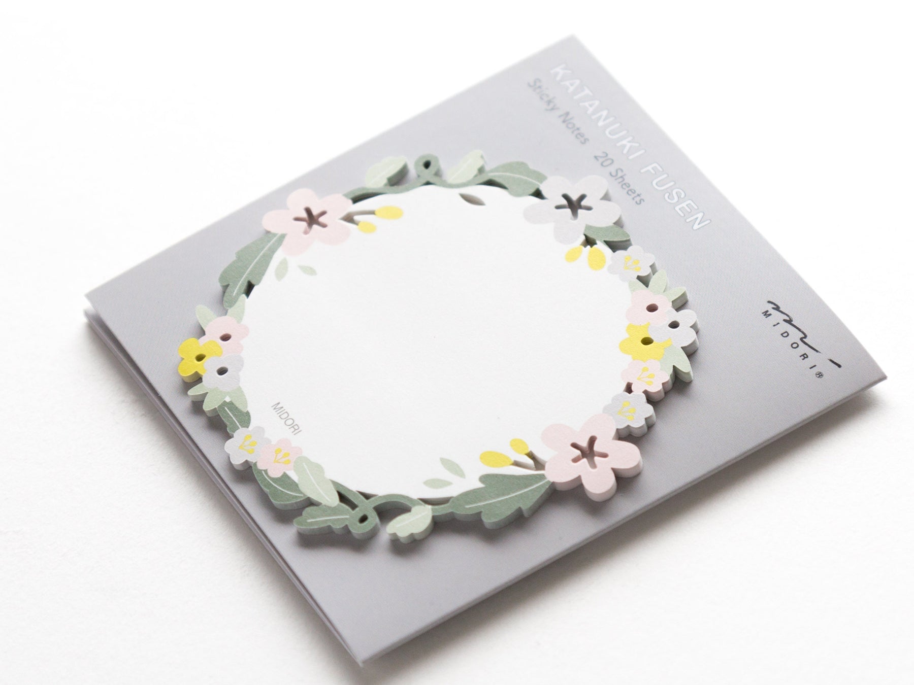 Die-cut Sticky Notes -Flower wreath- β Fantastic Japan