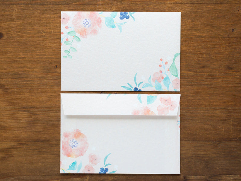 Washi letter set -pink flowers-