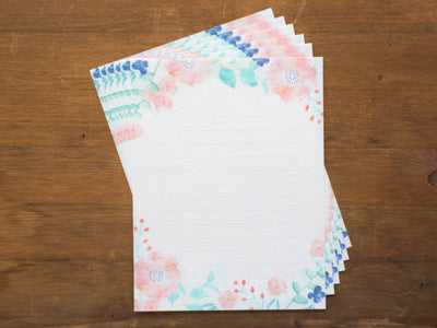 Washi letter set -pink flowers-