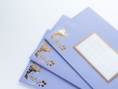 Letter Set -Polite letters "glittering violet flowers"-
