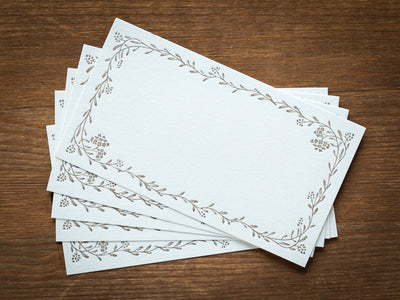 LetterPress Note cards noble (85×47mm) 40pcs