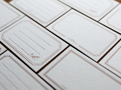 LetterPress FRAME card box Bronze -6 designs, 30pcs-