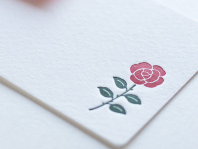 mini message card set -mois et fleurs "rose"-