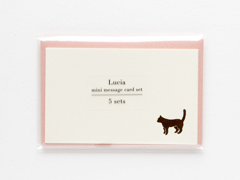 mini message card set -Lucia "cat"-