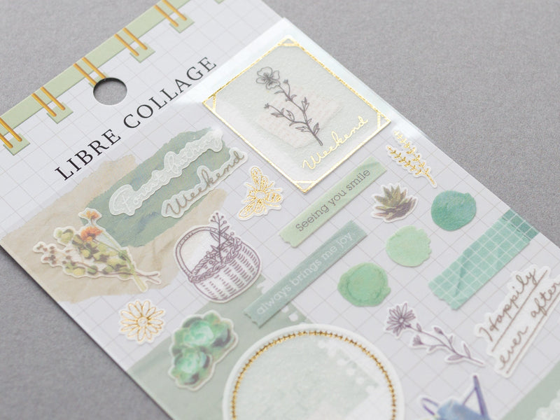 LIBRE COLLAGE sticker -green-