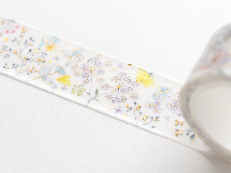 Foil Masking Tape -Pale flower-