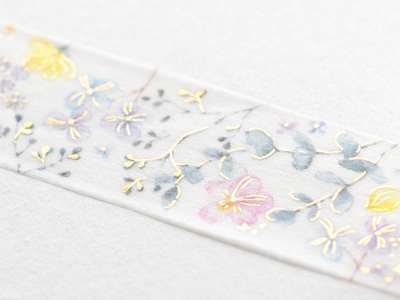 Foil Masking Tape -Pale flower-