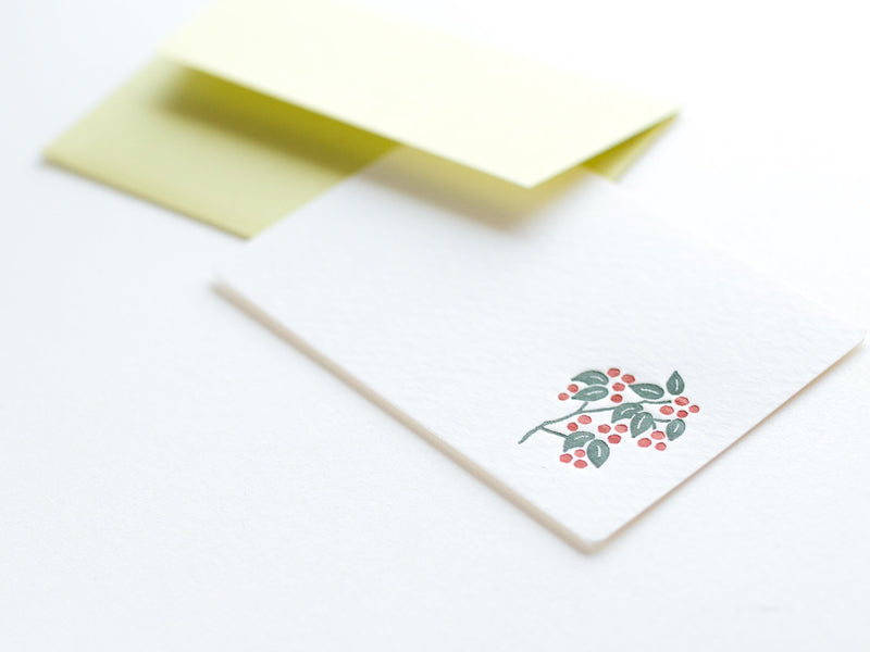 mini message card set -mois et fleurs "checkerberry"-