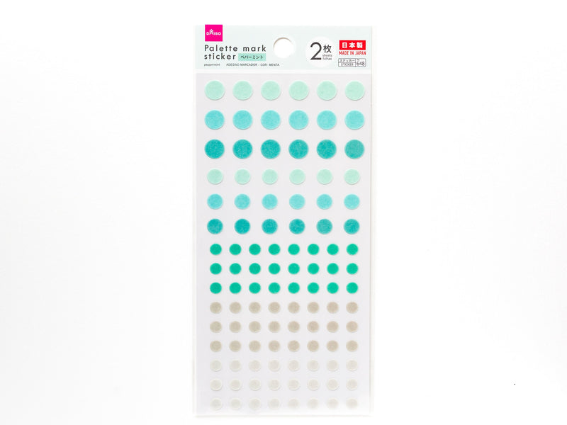Circle dots Washi sticker 2 sheets  -pepper mint-