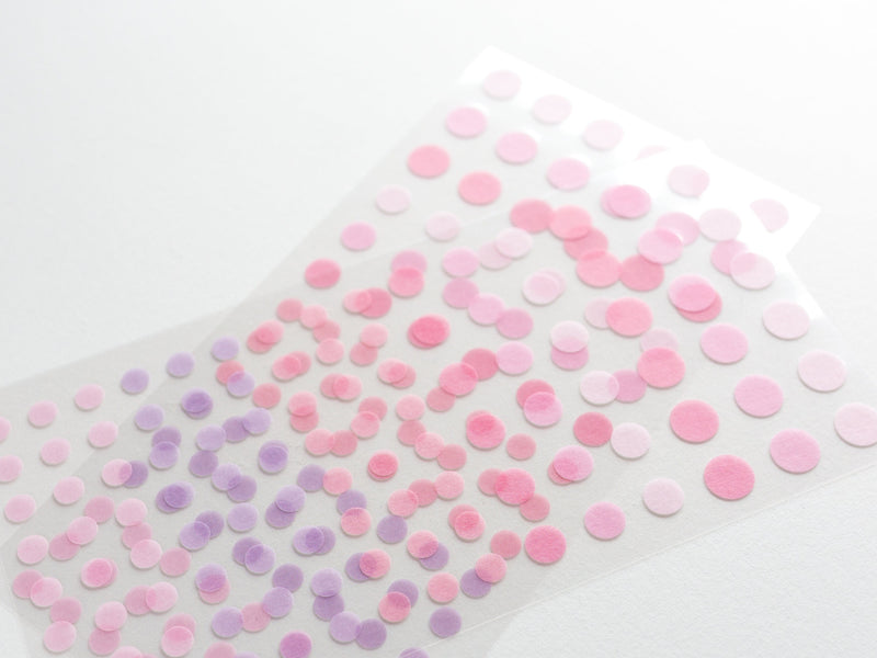 Circle dots Washi sticker 2 sheets  -raspberry-