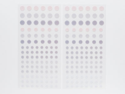 Circle dots Washi sticker 2 sheets  -pale gray-