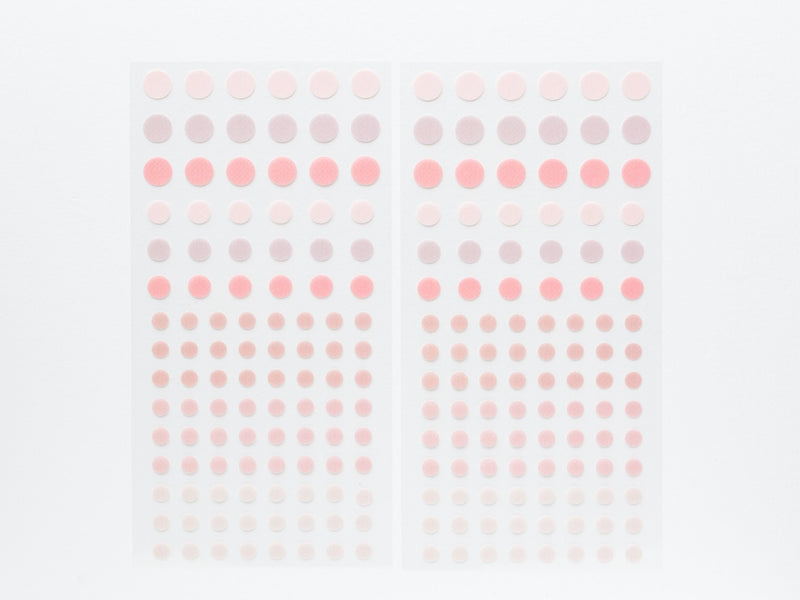 Circle dots Washi sticker 2 sheets  -coral-