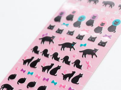 Schedule mini stickers -black cats-