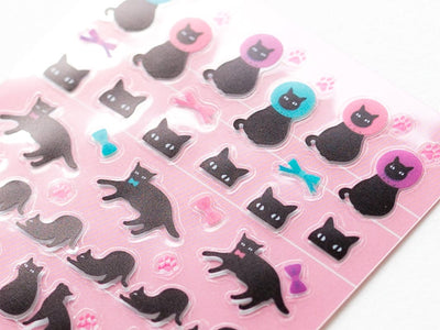Schedule mini stickers -black cats-