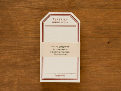 Classiky LetterPress octagon Label card 40pcs -red-/ NO. 20320-07 /
