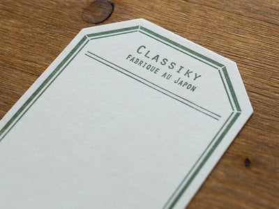 Classiky LetterPress octagon Label card 40pcs -green-/ NO. 20320-08 /