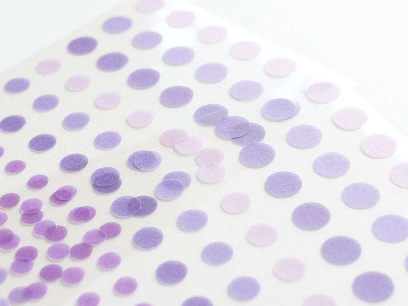 Circle dots Washi sticker 2 sheets  -lavender-