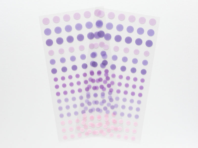 Circle dots Washi sticker 2 sheets  -lavender-