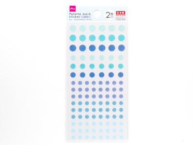Circle dots Washi sticker 2 sheets  -aqua-