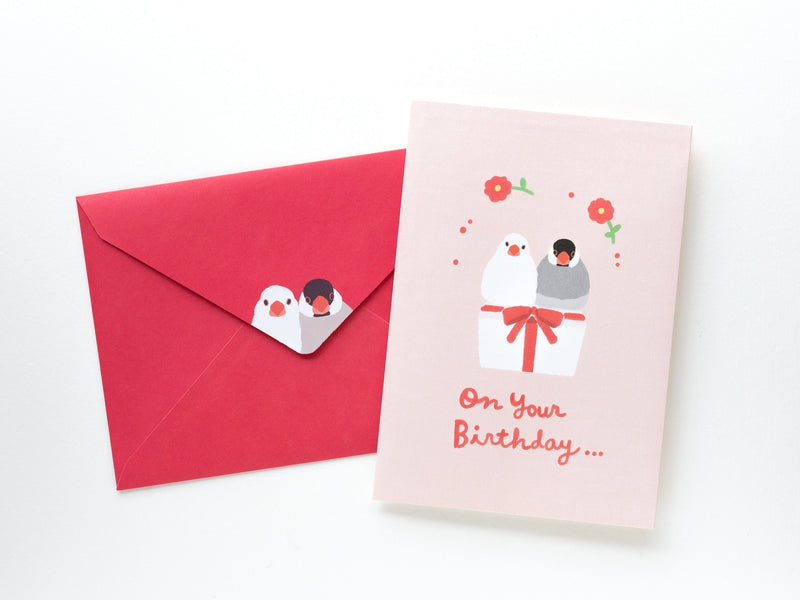 Unique birthday card -Java sparrow-  / pop-up greeting Card / by Hallmark /