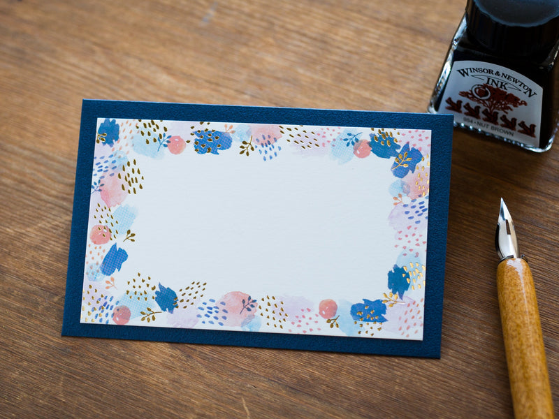 mini message card set -paint pattern-