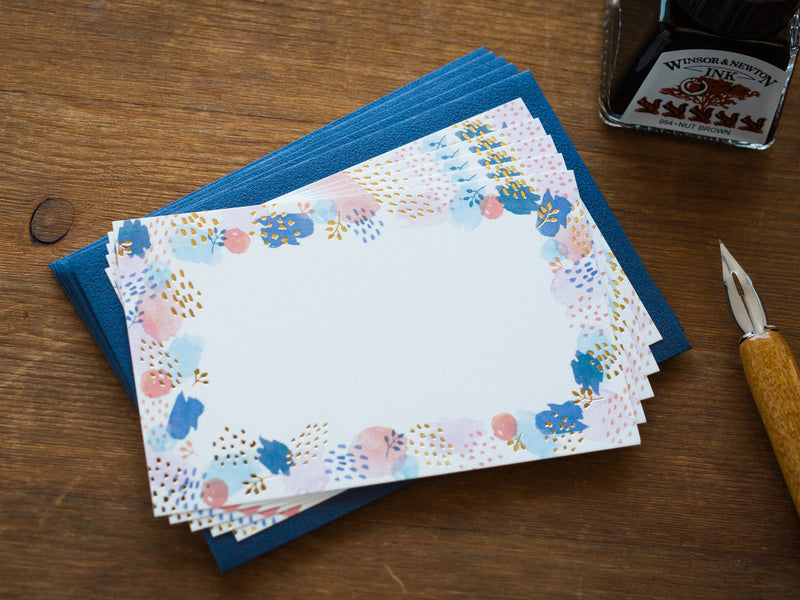 mini message card set -paint pattern-