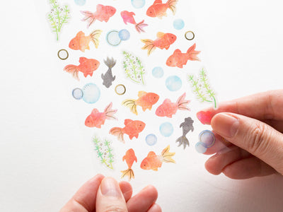 Masking sticker -goldfish-