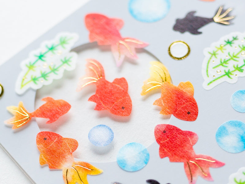 Masking sticker -goldfish-