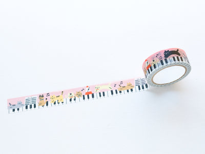 Washi Tape -cats playing on the piano-