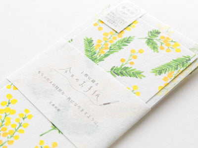 Japanese style washi letter set -Mimosa-